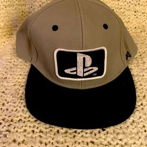 Sony PlayStation Makerwear gray cap, 2 toned logo patch on front, one size.